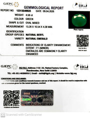 4.58/CT Natural Panna Stone with Govt. Lab Certificate-12313D49925